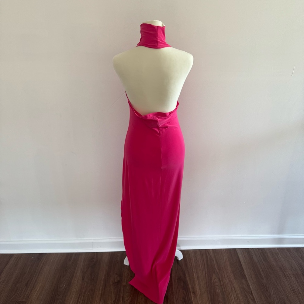Norma Kamali Turtle Gown in Rose - Picture 3 of 4
